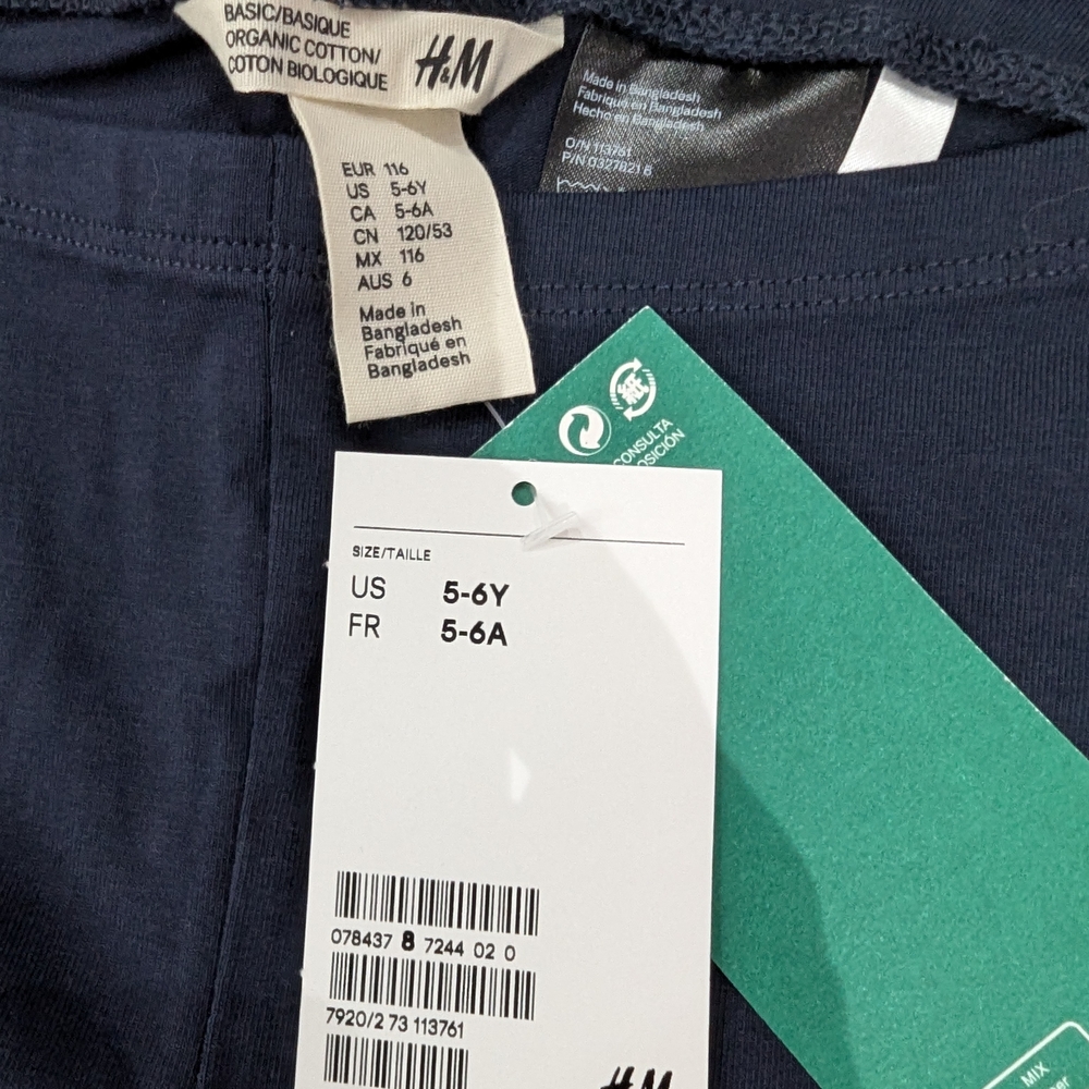 2/$25 3-Pack H&M Dark Blue Kids Leggings - Picture 2 of 2